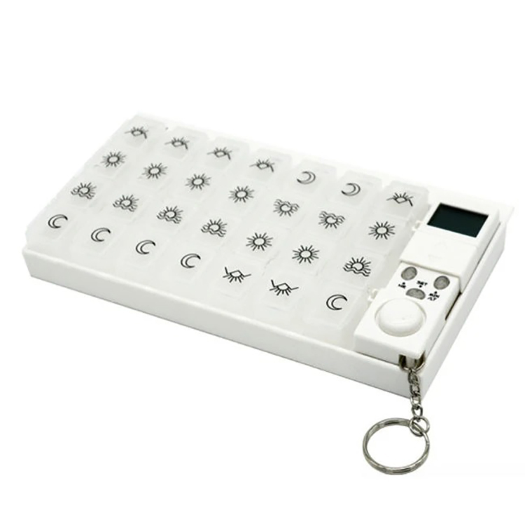 28格藥盒 (附響鬧提示) (白色/ 藍色)