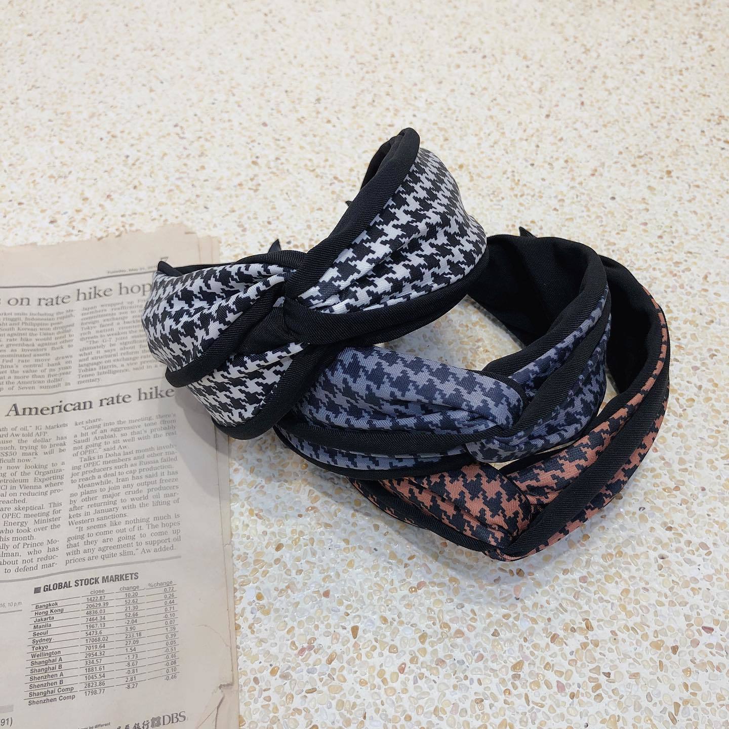 質感千鳥紋扭結髮窟。三色