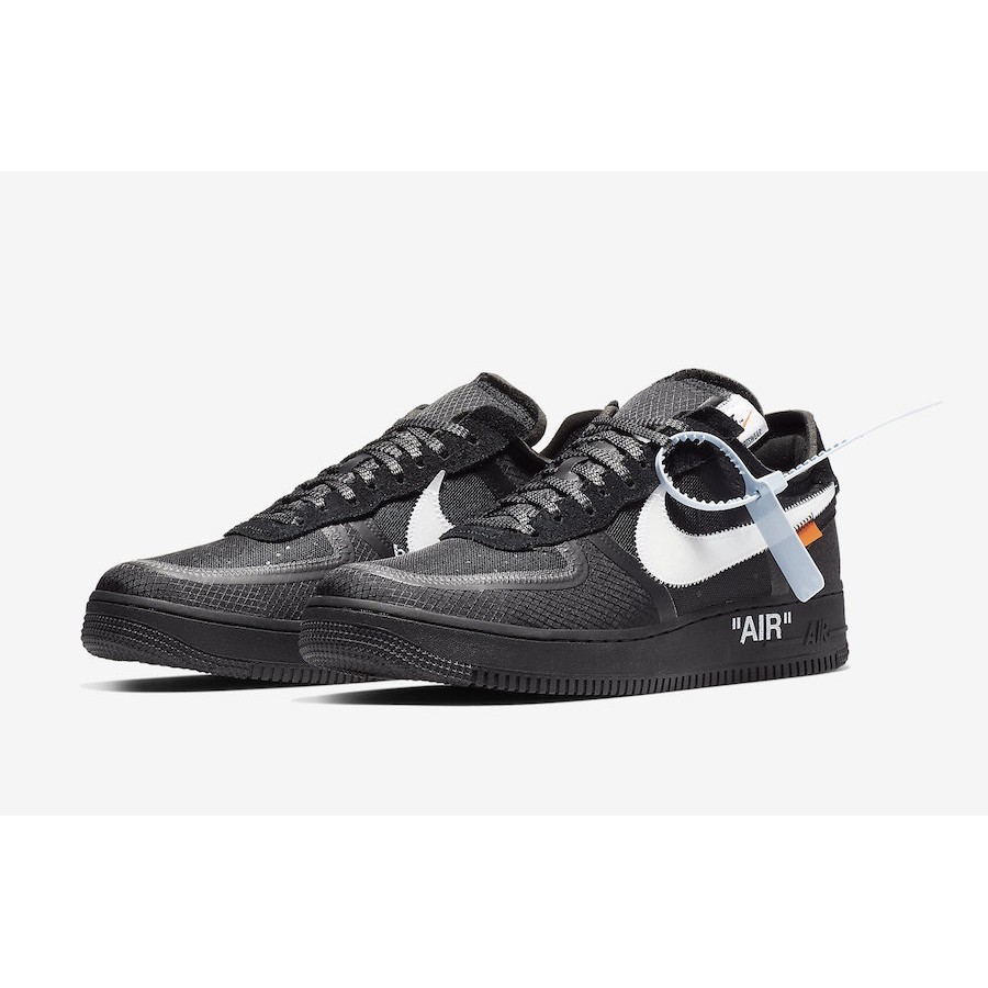 -(A6d)-OFF-WHITE X NIKE AIR FORCE 1 黑 - AO4606 001