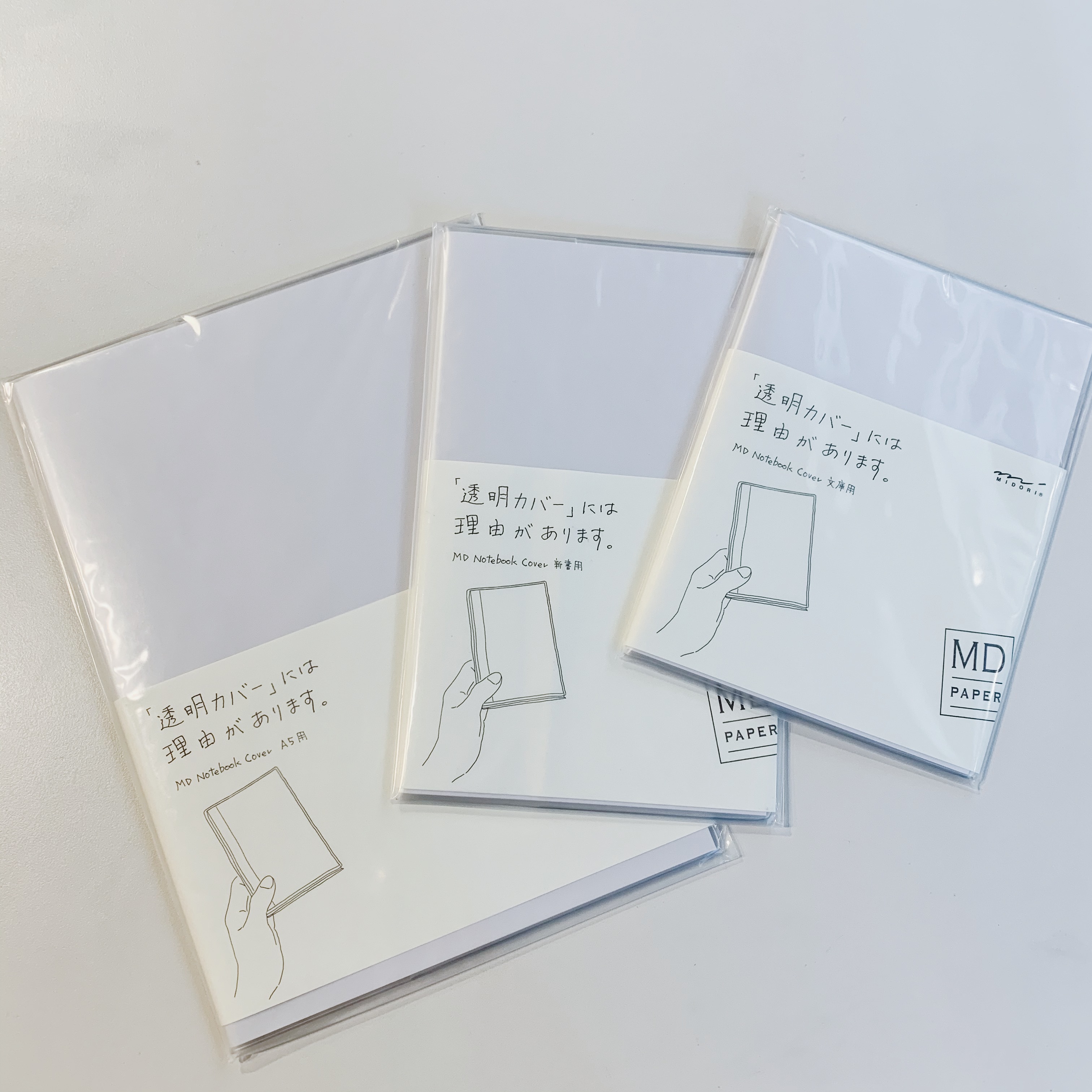 MD筆記本 透明保護套 書套（文庫／新書／A5）｜日本MIDORI