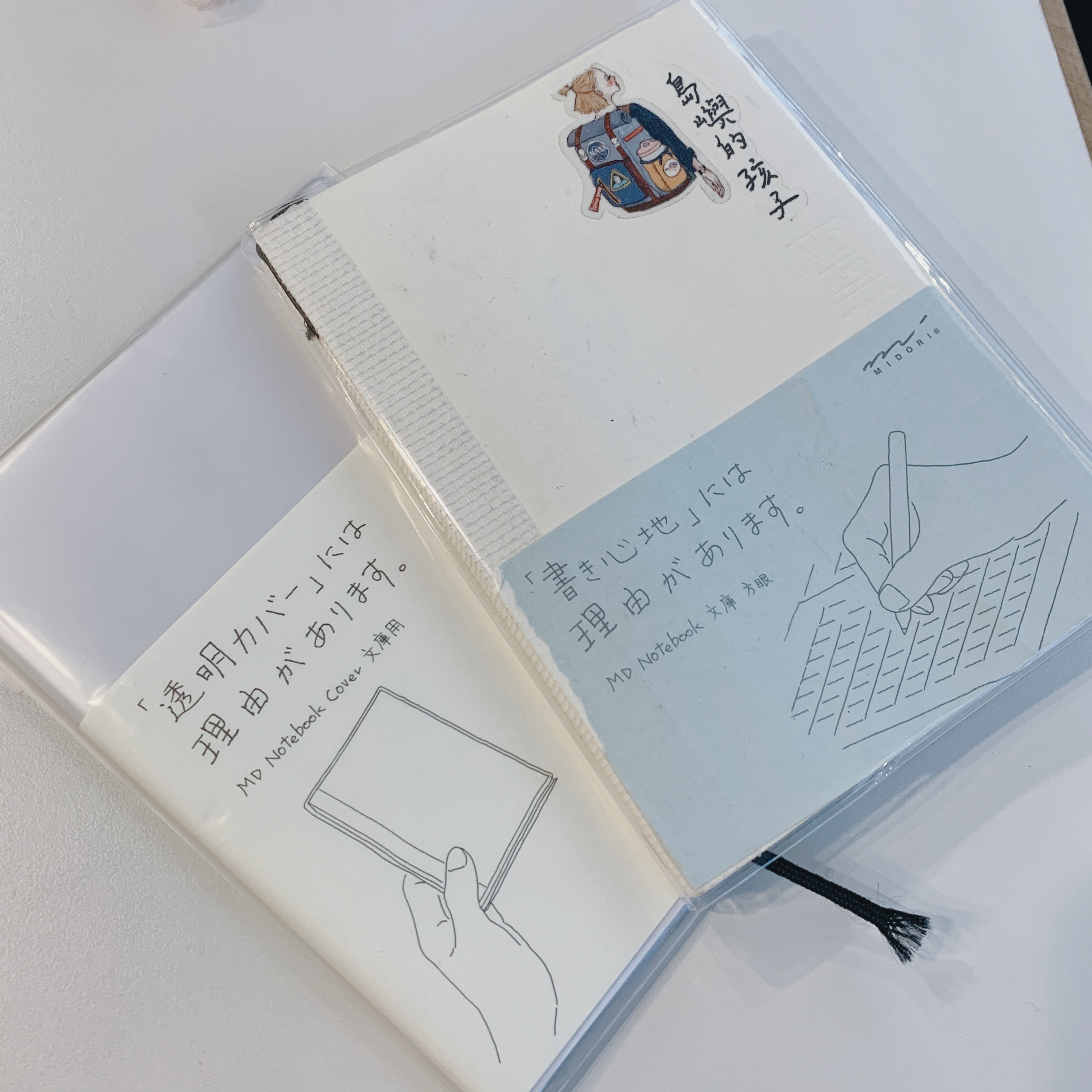 MD筆記本 透明保護套 書套（文庫／新書／A5）｜日本MIDORI