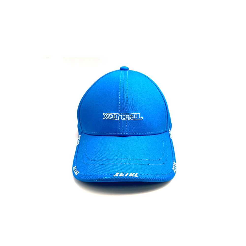 XCTRL 文字包邊彎帽-藍(童帽)