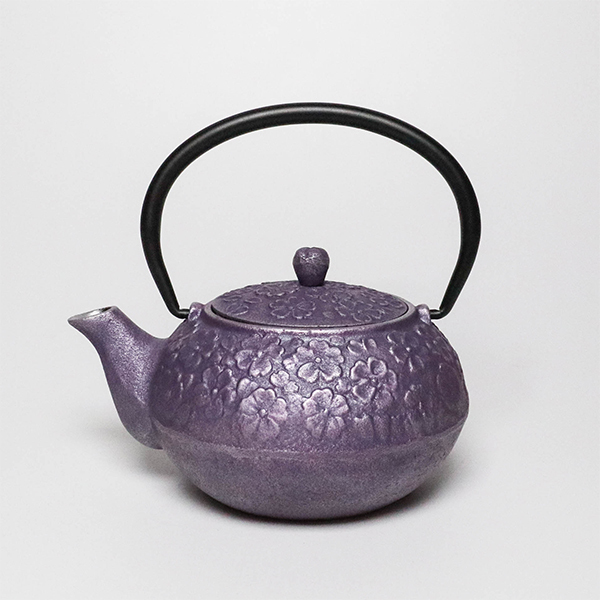 【岩戶鑄工所】櫻 彩壺0.5L-銀紫