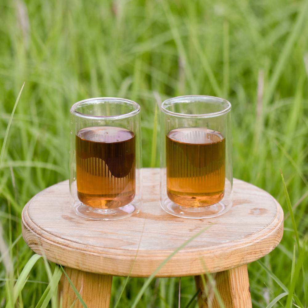 大山雙層玻璃杯 午後青