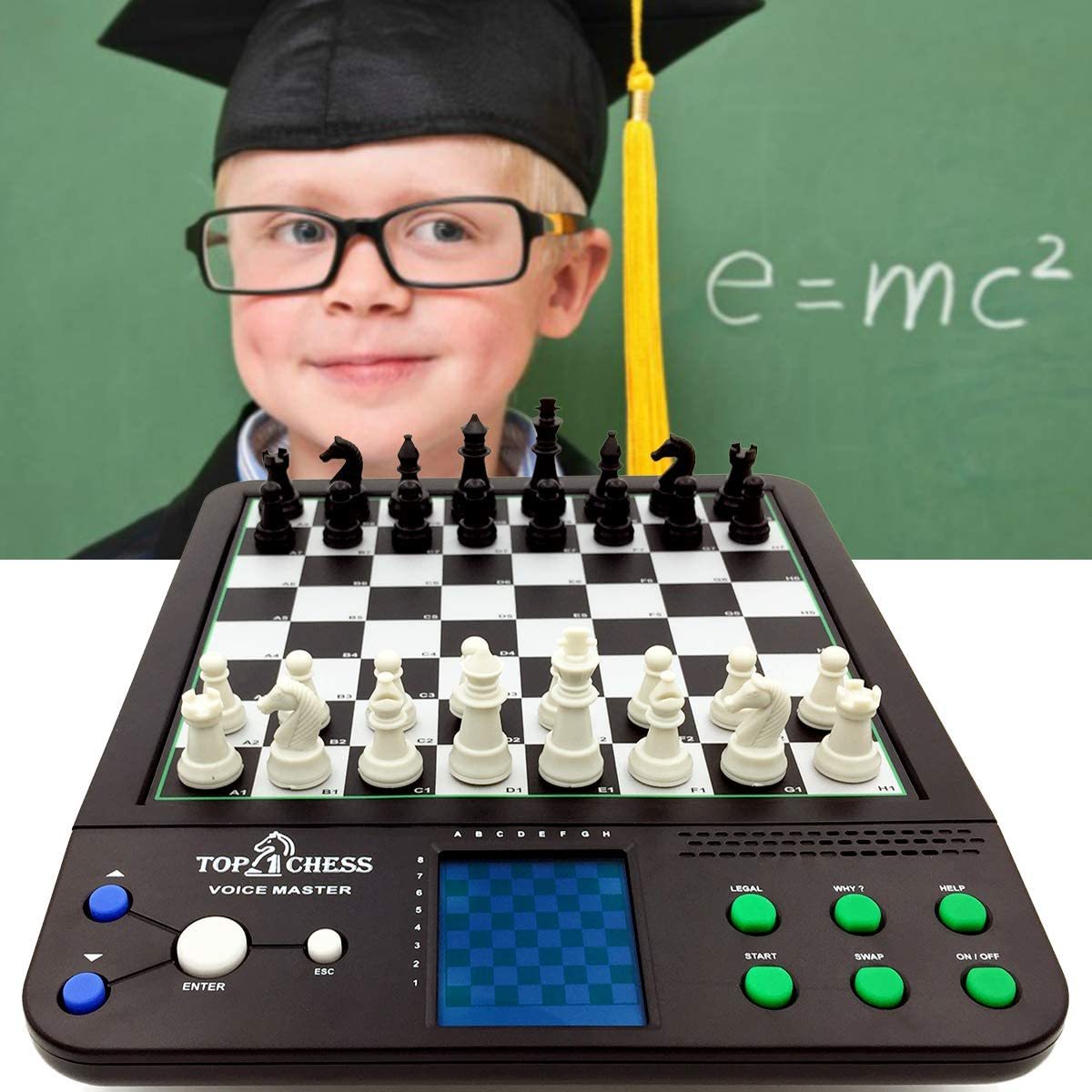 Top 1 Chess Set Board Game, Electronic Voice Chess Acad