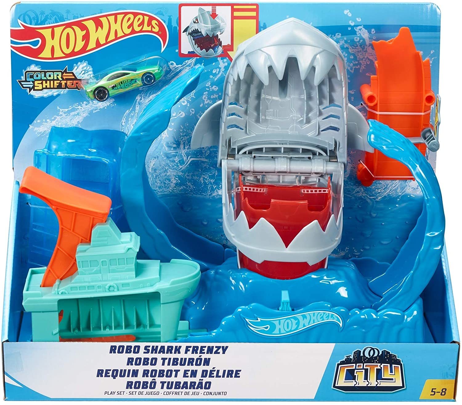 hot wheels city robo shark