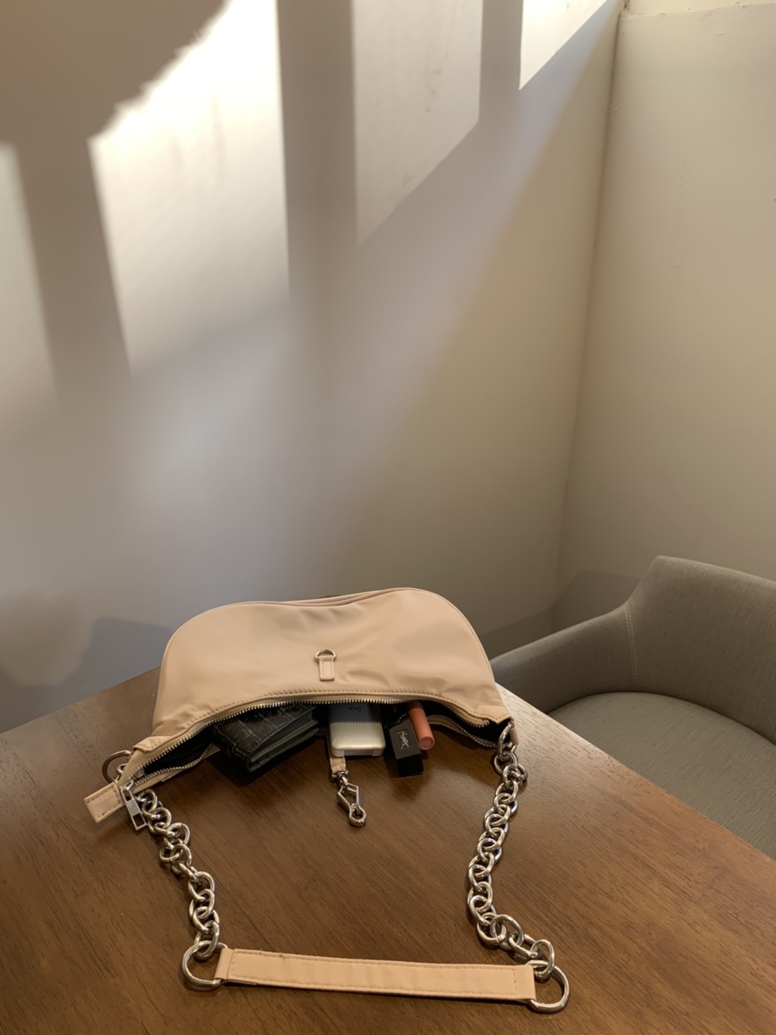 單肩鏈條月亮包