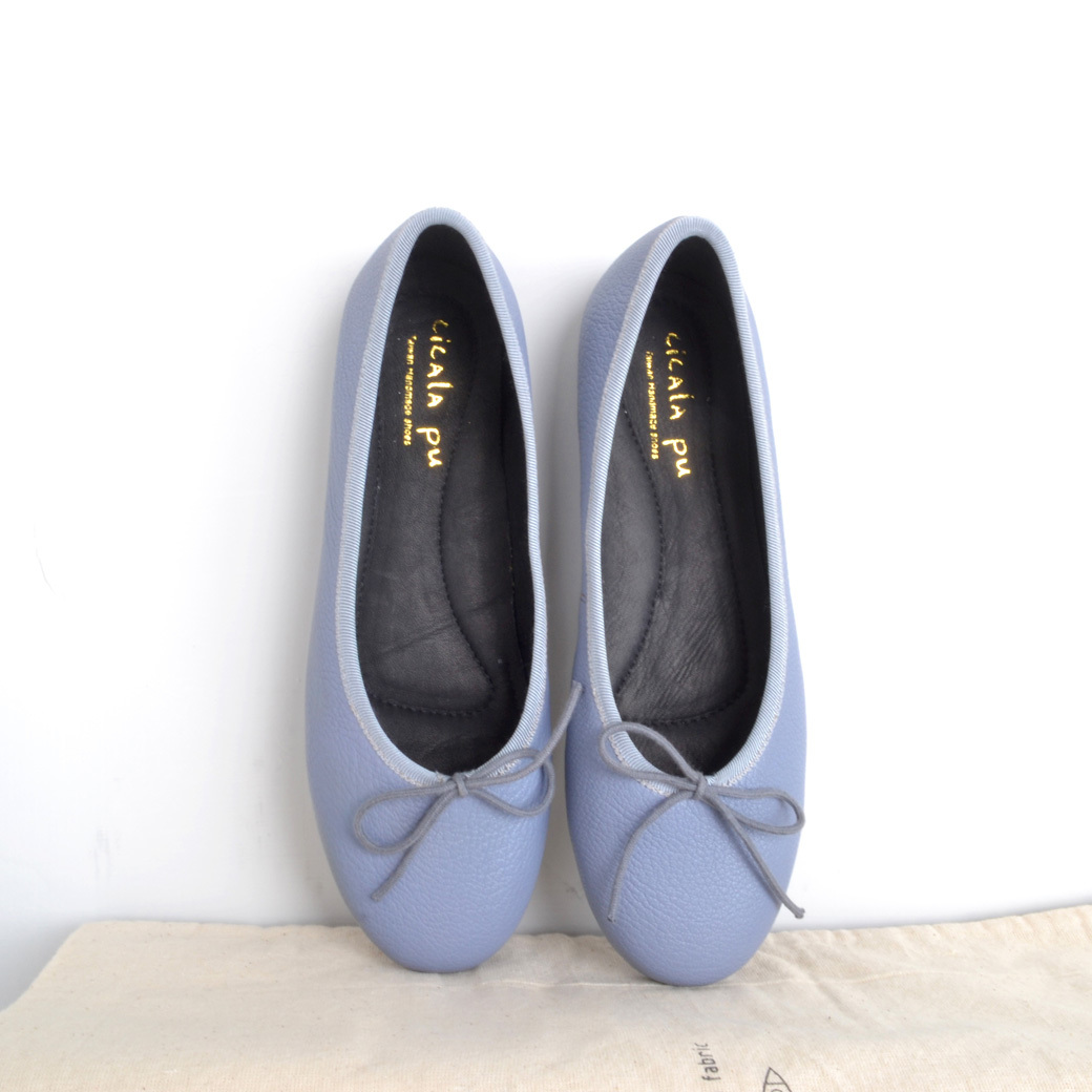 15606 霧藍 手工娃娃鞋