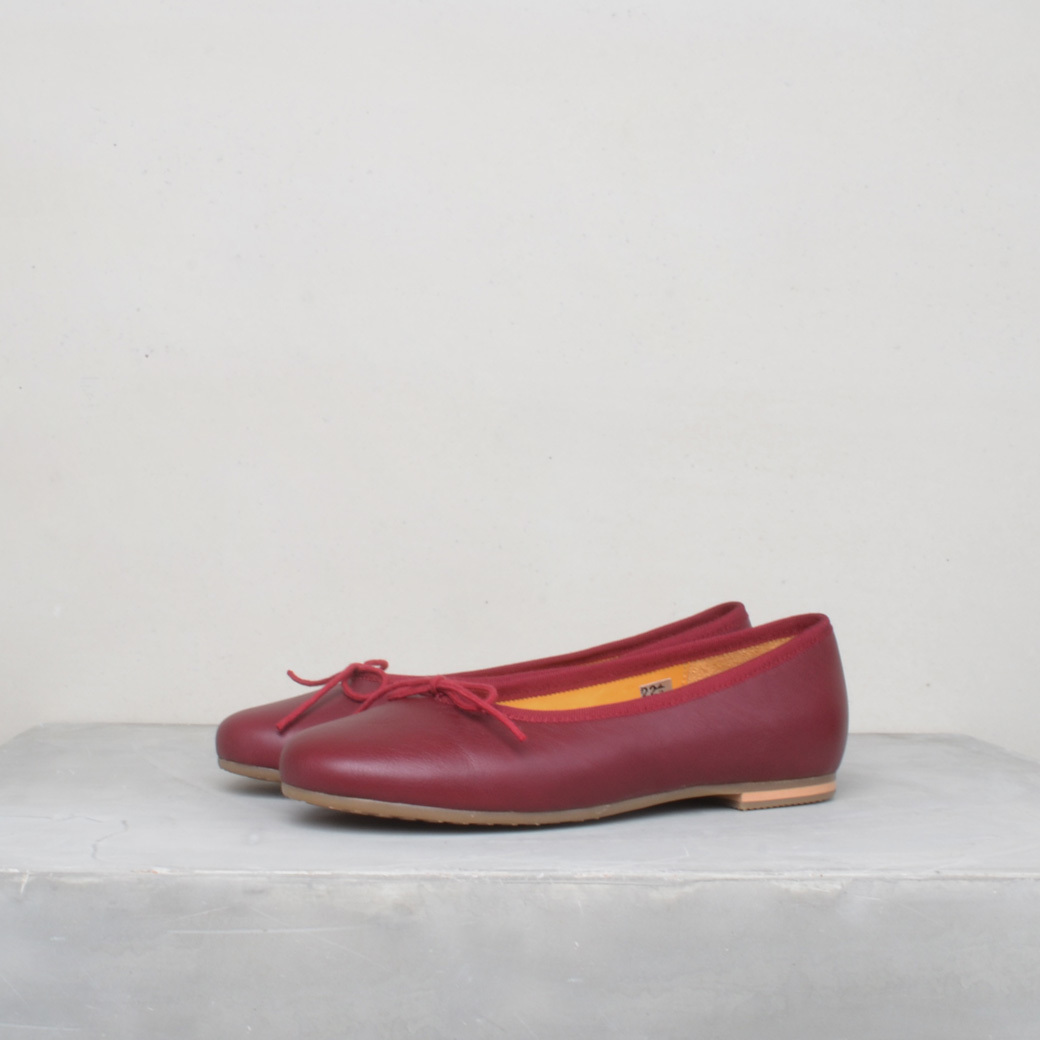 15606 酒紅 手工娃娃鞋