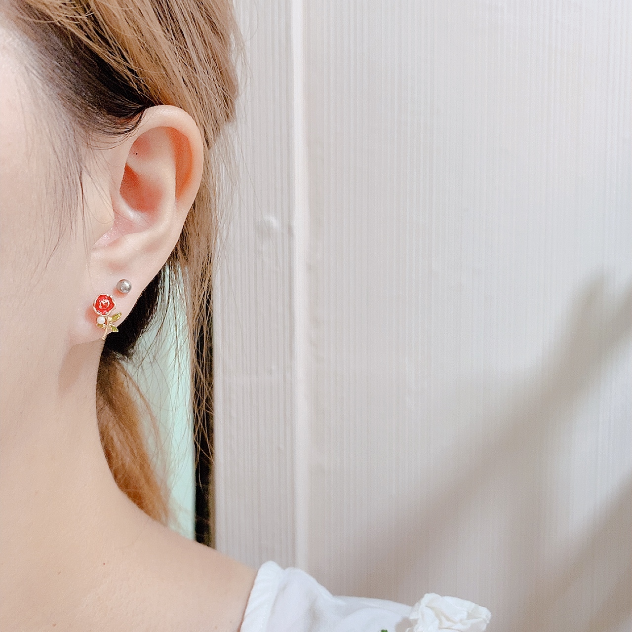 小玫瑰花耳環 (網站限定優惠)