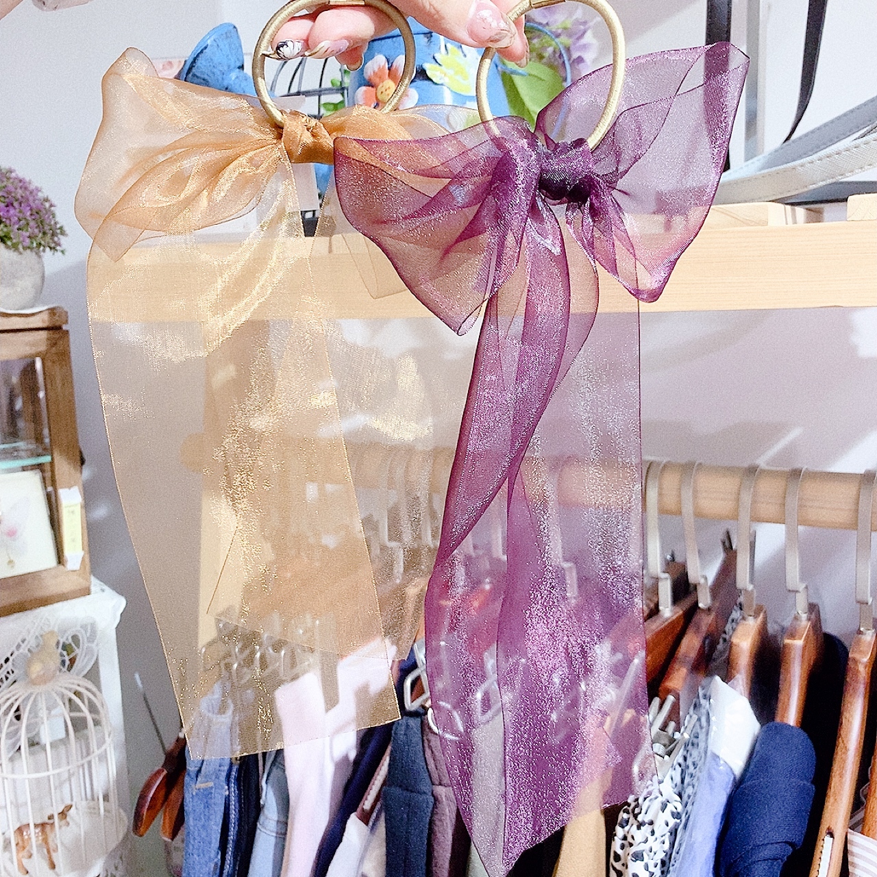 絲帶蝴蝶髮圈 (網站限定優惠)