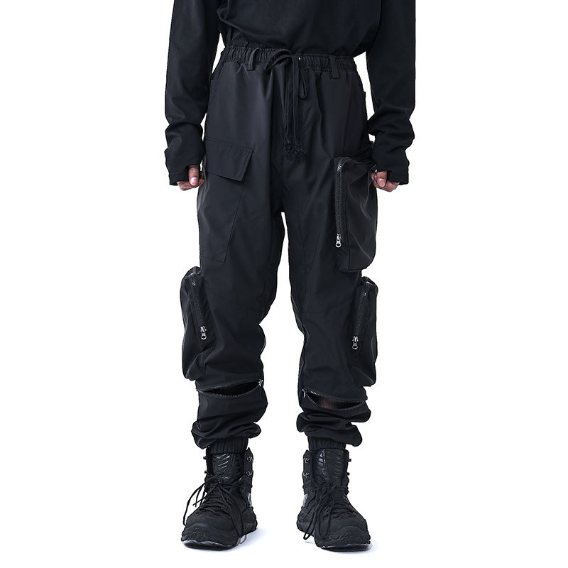 PT多口袋工裝抽繩束腳褲