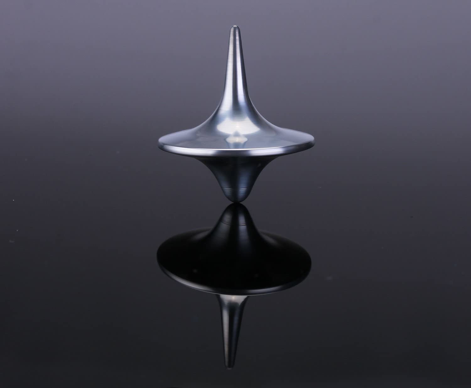 Quality Inception Totem Accurate Spinning Top Zinc Alloy Silver Vintage ToyD$N 