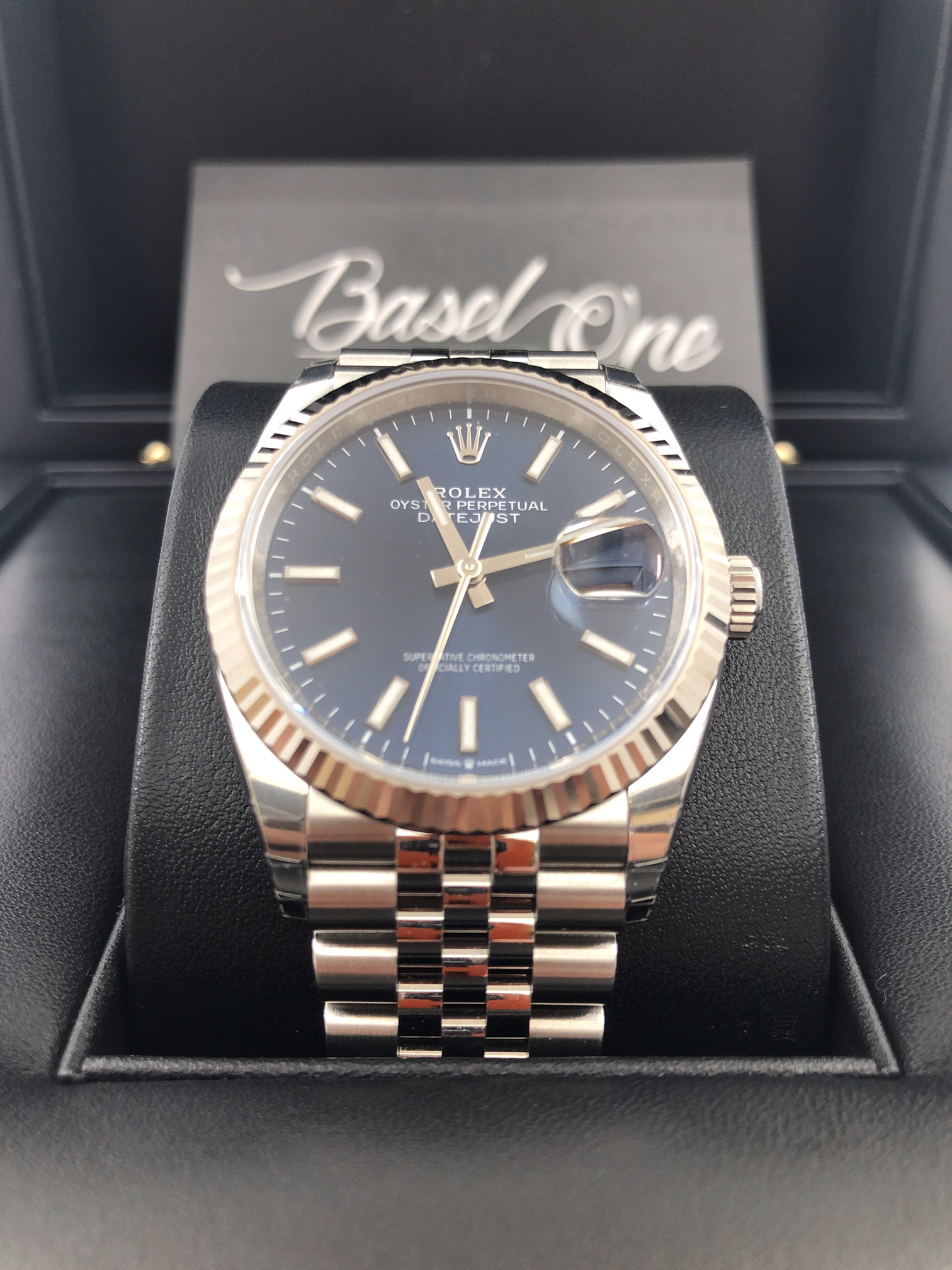 BRAND NEW ROLEX 126234 BLUE DATEJUST 36 WITH JUBILEE STEEL STRAP