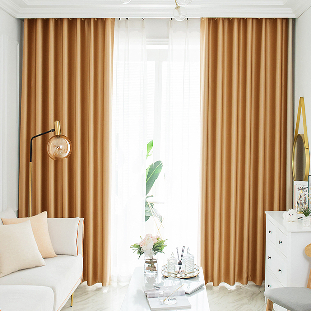 加厚緞面 • 奢華金 • 遮光窗簾