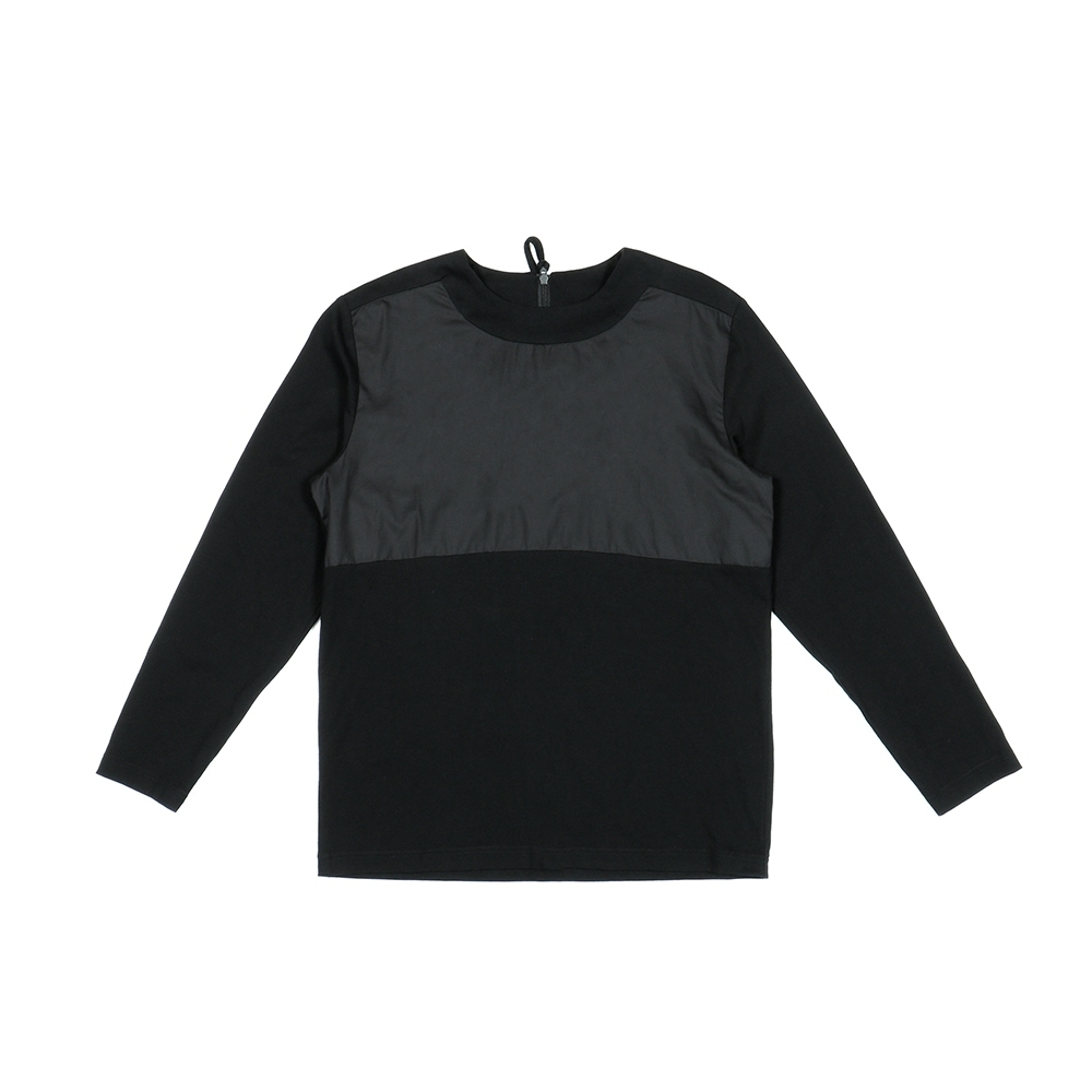 錯位針織衫 - 黑