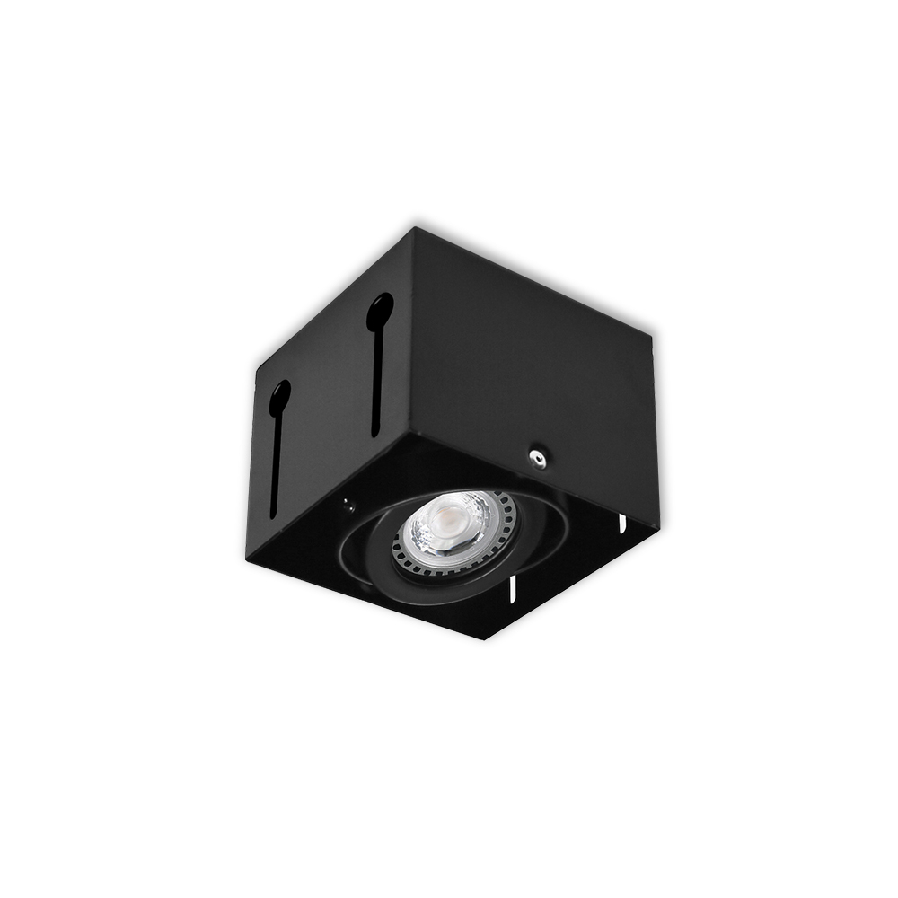 MR16盒燈 無邊框 黑色 1燈