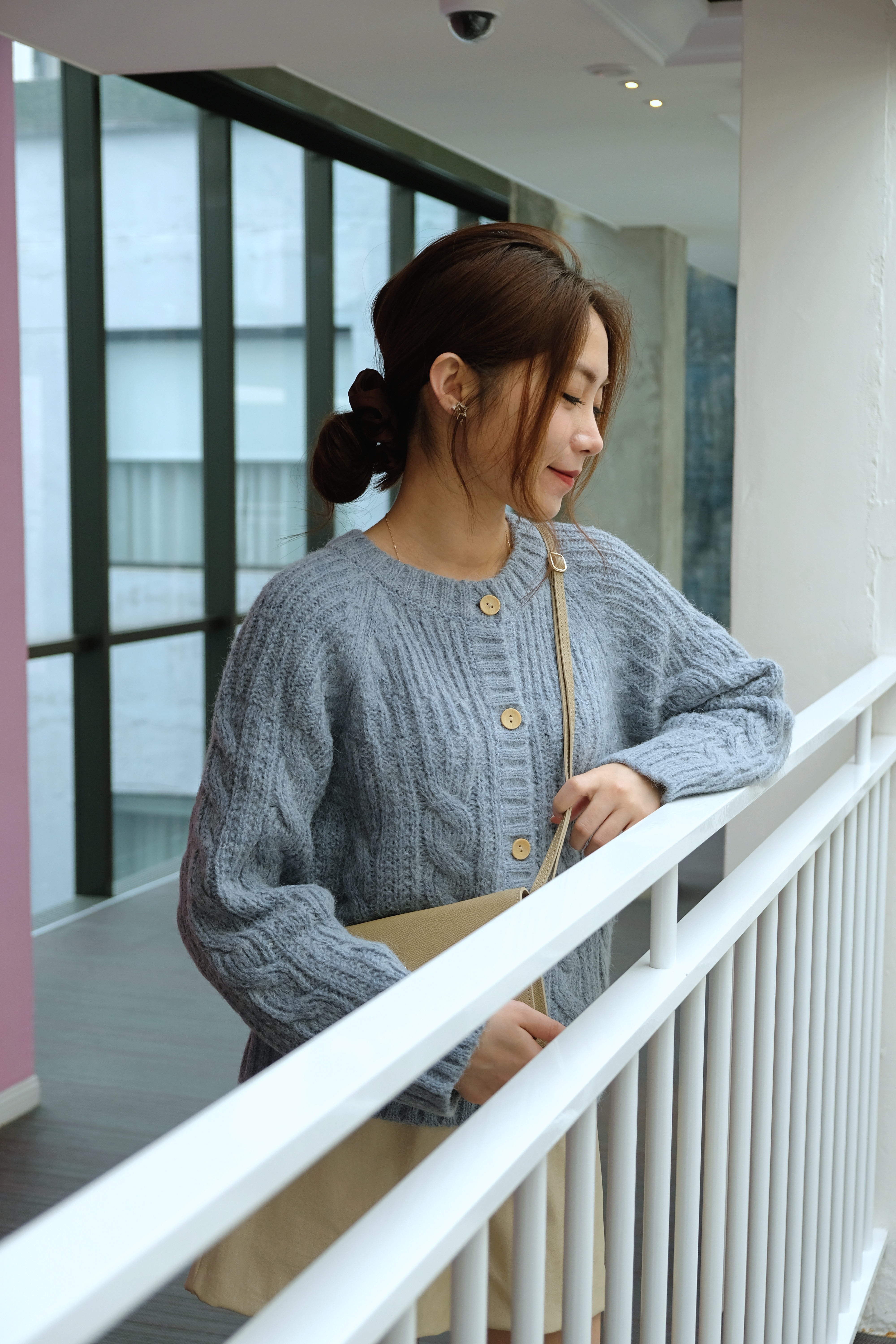 ＱＱ甜系嫩色羊毛針織上衣外