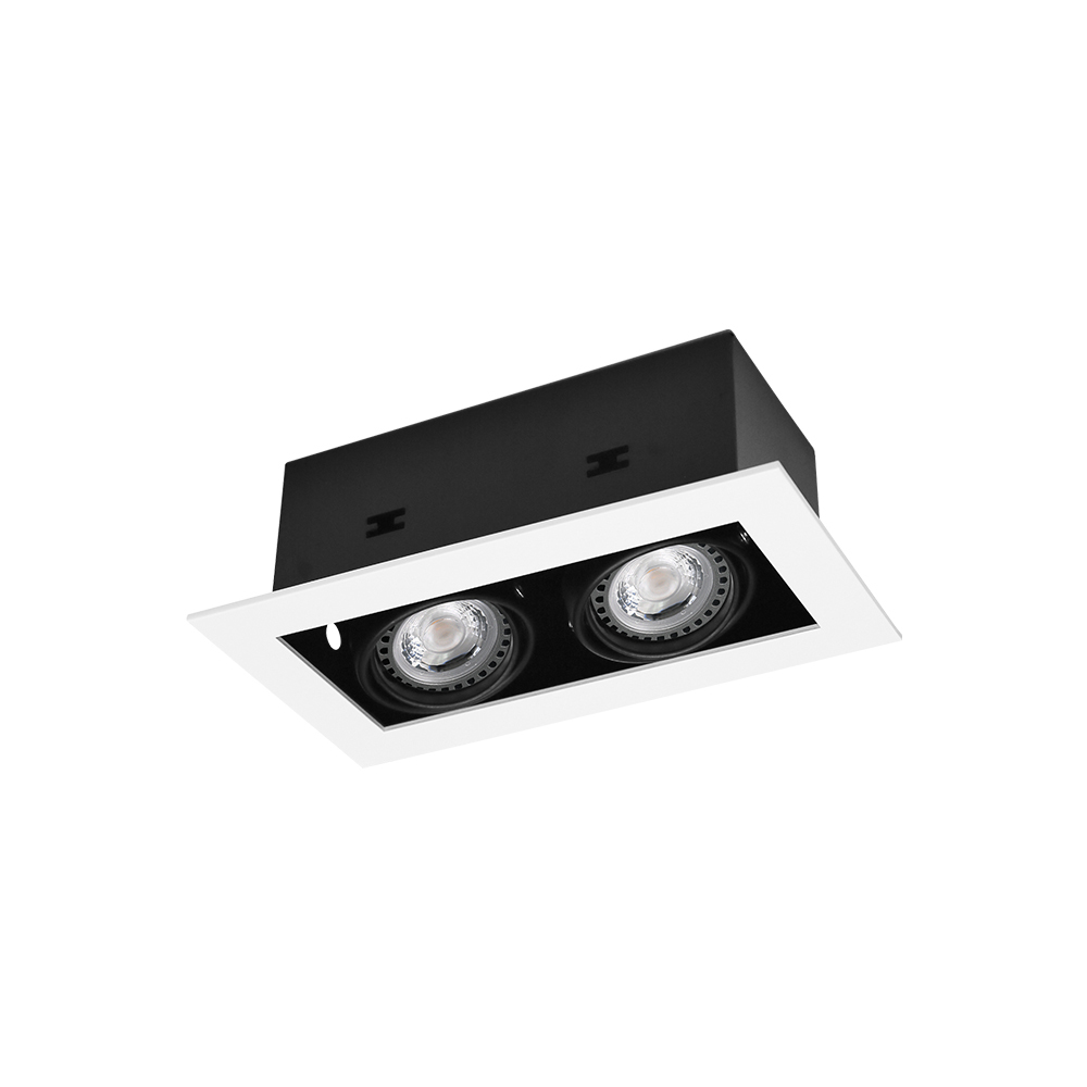 MR16有邊框盒燈(雙燈) 7W 外白內黑