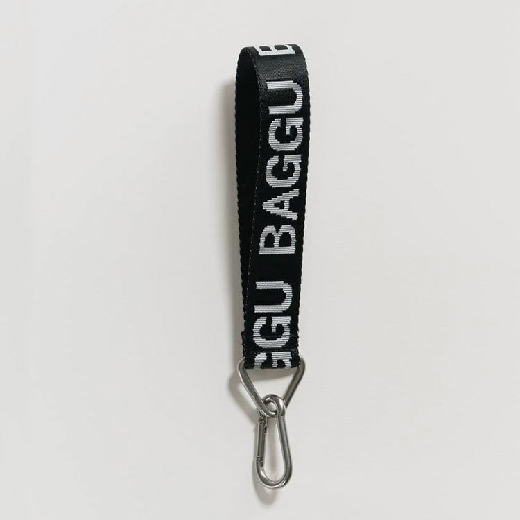 美國 BAGGU Logo織帶鑰匙釦環 黑白