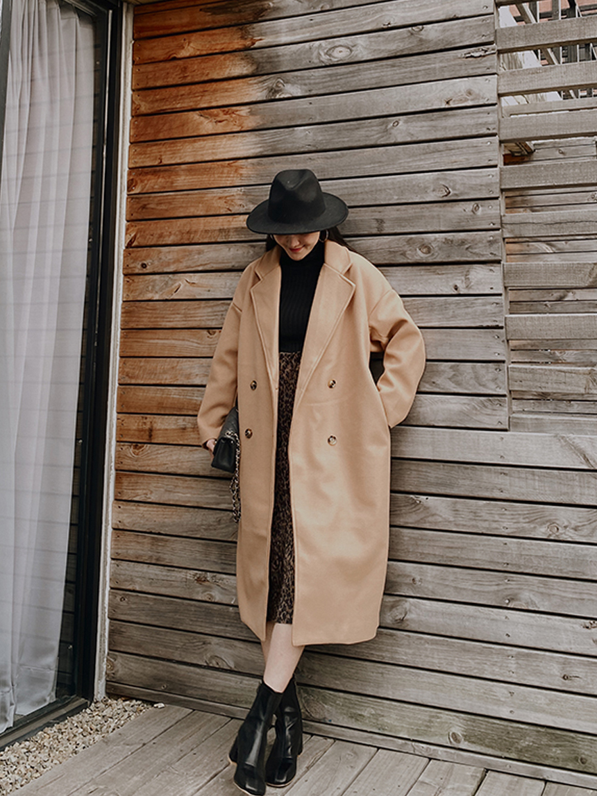 毛呢長版大衣*2色