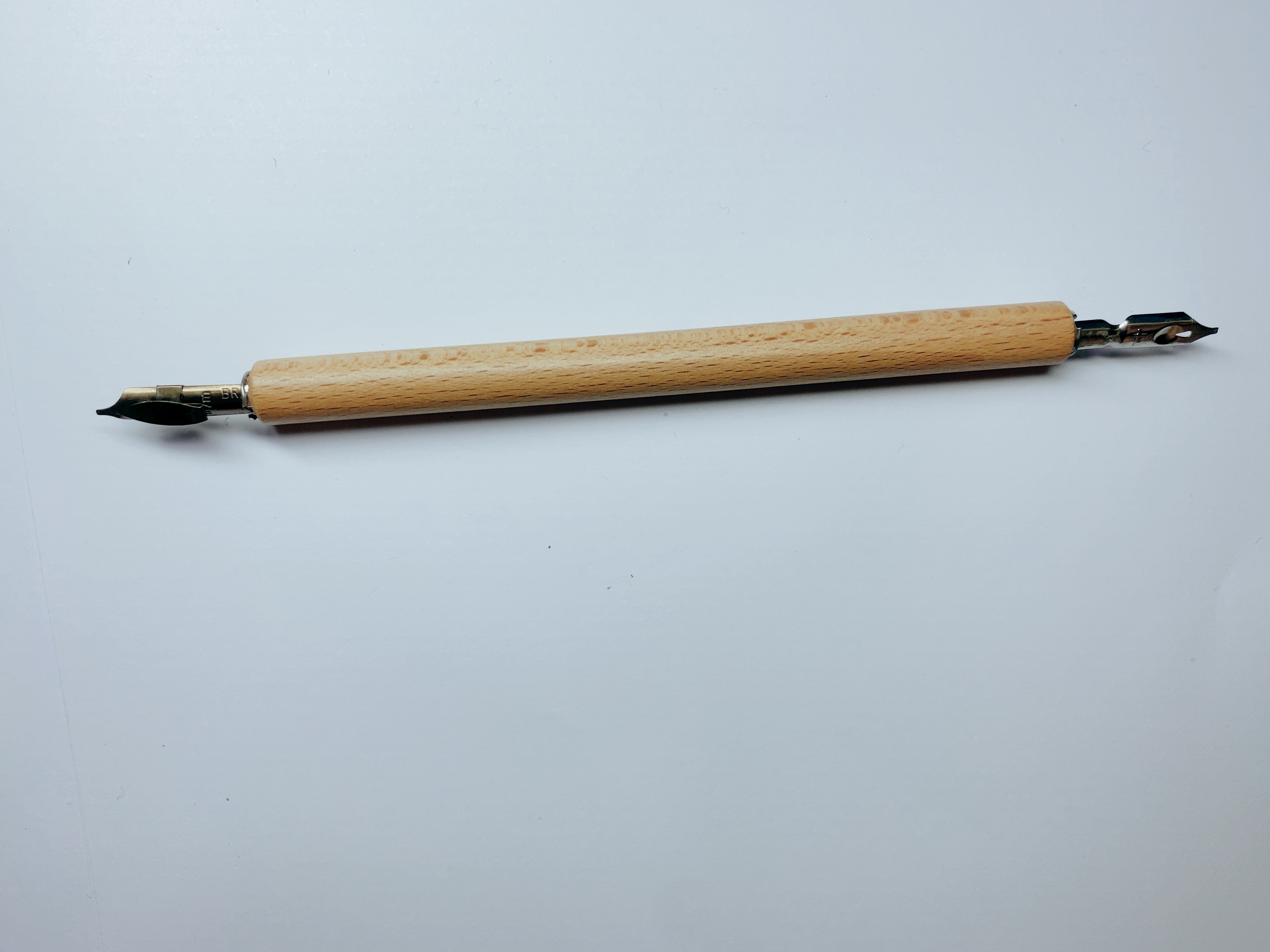 德國 E+M 雙頭原木沾水筆桿 (不含筆尖