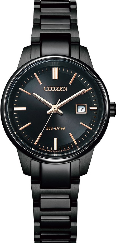 萬年鐘錶 - Citizen 星辰   全黑光動能女錶   EW2597-86E    錶徑29MM