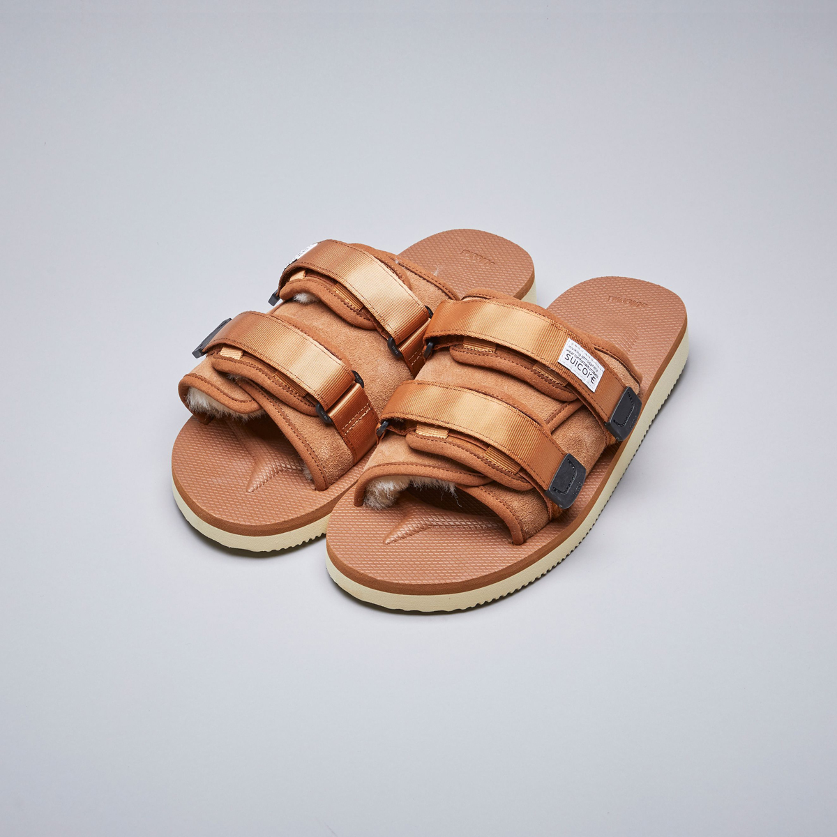 [出清商品售出無退換] SUICOKE MOTO-M2ab OG-056M2AB-BR 棕色 毛絨 保暖 抗菌鞋床 魔鬼氈 拖鞋【SK20056M2ABBR】