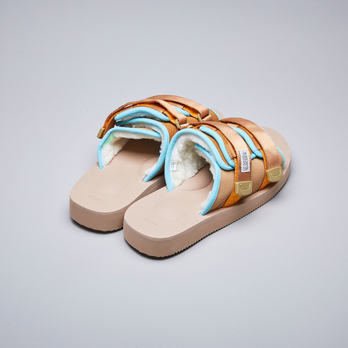 [出清商品售出無退換] SUICOKE MOTO-Mab OG-056MAB-CB 駝色 毛絨 保暖 抗菌鞋床 魔鬼氈 拖鞋【SK20056MABCB】