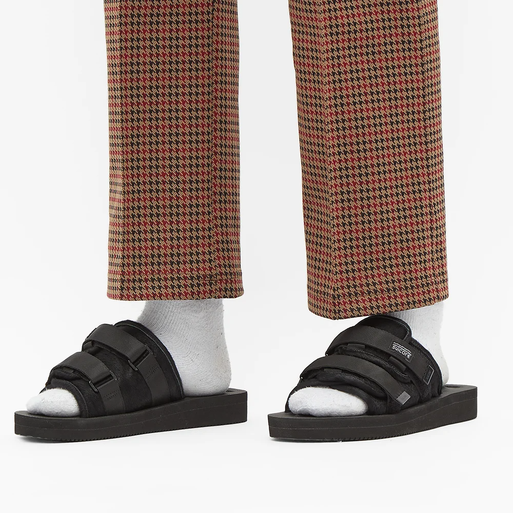 [出清商品售出無退換] SUICOKE MOTO-VHL OG-056VHL-BK 黑色 毛絨 黃金大底 魔鬼氈 拖鞋【SK21056VHLBK】