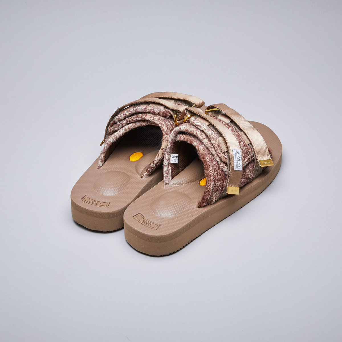 [出清商品售出無退換] SUICOKE MOTO-VHL OG-056VHL-BR 棕色 毛絨 黃金大底 魔鬼氈 拖鞋【SK20056VHLBR】