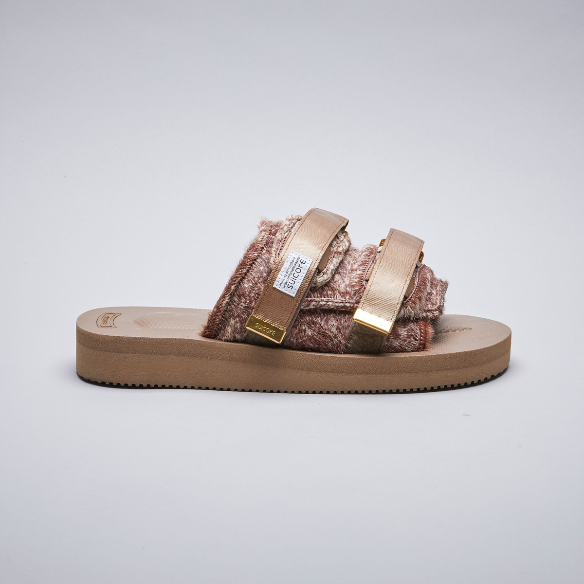 [出清商品售出無退換] SUICOKE MOTO-VHL OG-056VHL-BR 棕色 毛絨 黃金大底 魔鬼氈 拖鞋【SK20056VHLBR】