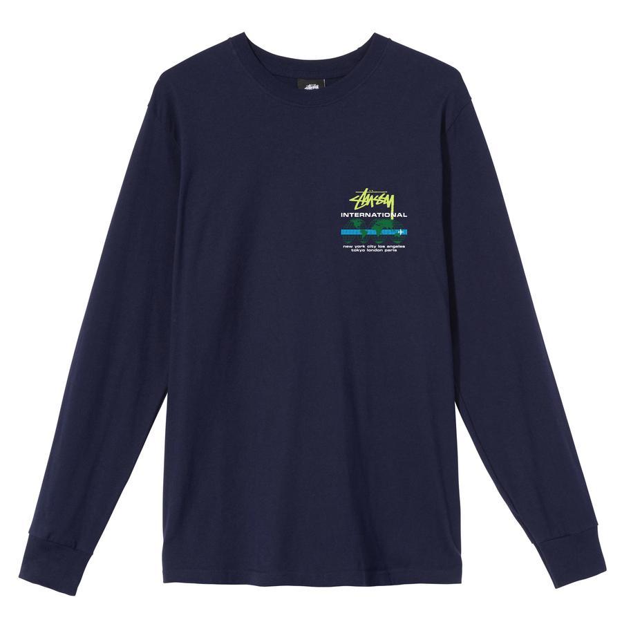 [現貨]  Stussy Long Sleeve International Tee "Navy"