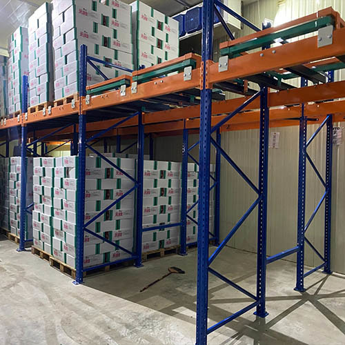 倉儲設備 : 後推式棧板物料架(重量型棧板鋼架)