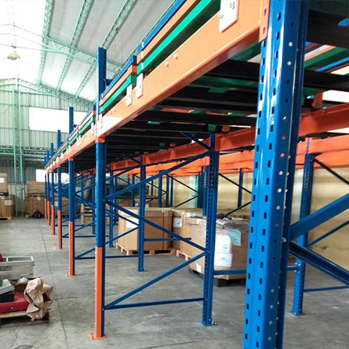 倉儲設備 : 後推式棧板物料架(重量型棧板鋼架)