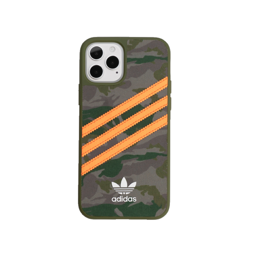 【 adidas iPhone 12/12 PRO 原廠迷彩三條紋手機殼 】