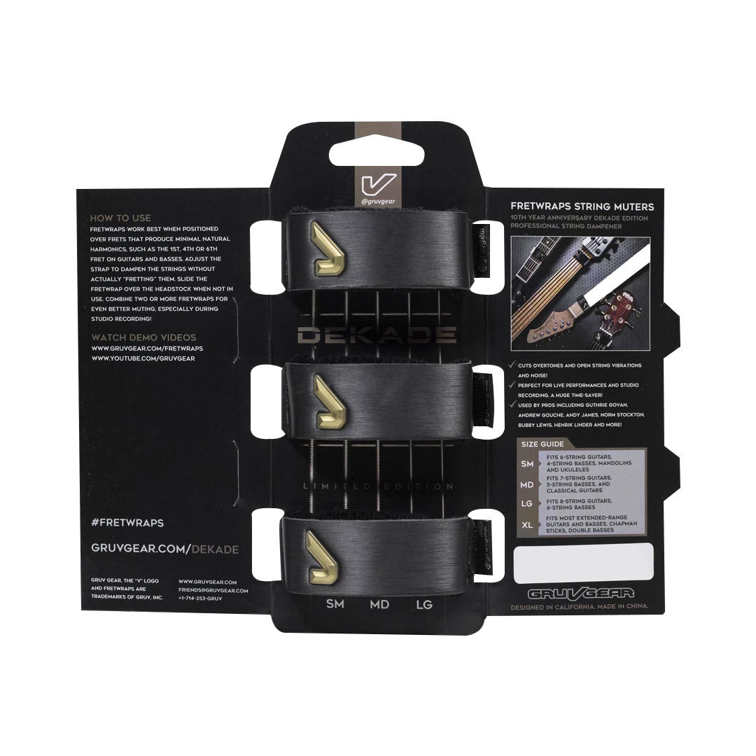 Gruv Gear FW3-DKD 悶音束帶  黑金款 3入一組