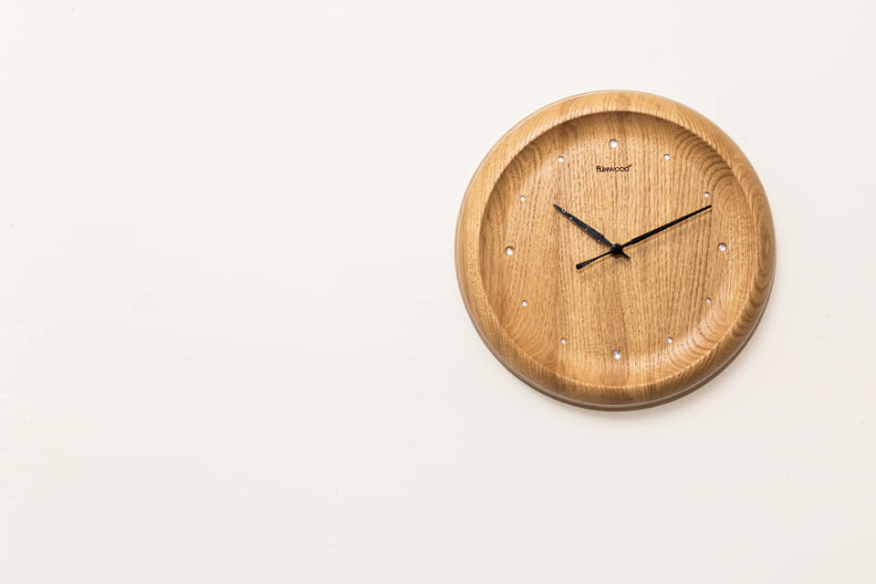 fünwood 方木 日晷掛鐘