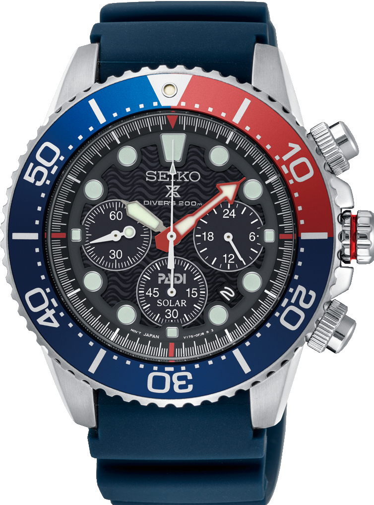 萬年鐘錶 - SEIKO PROSPEX  百事三眼太陽能潛水錶  V175-0AD0X /  SSC663P1  錶徑43.5MM