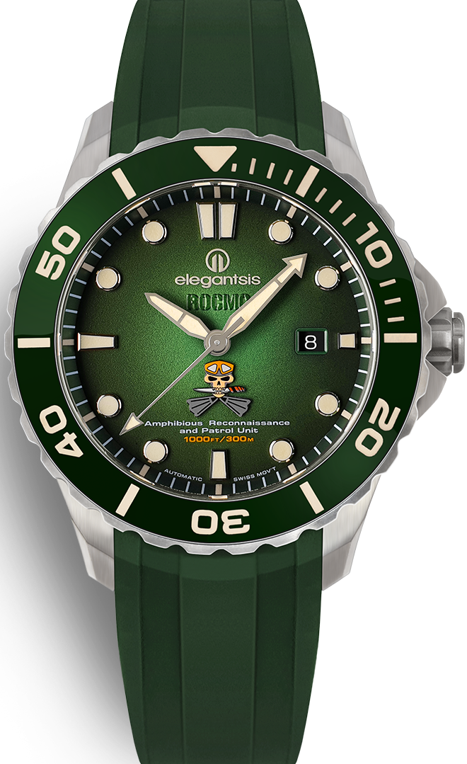 萬年鐘錶 - elegantsis 愛樂時  鈦金屬海軍陸戰隊特種限量男錶  兩棲偵搜   ELJX65AS-ROCMC-ARP   錶徑44MM