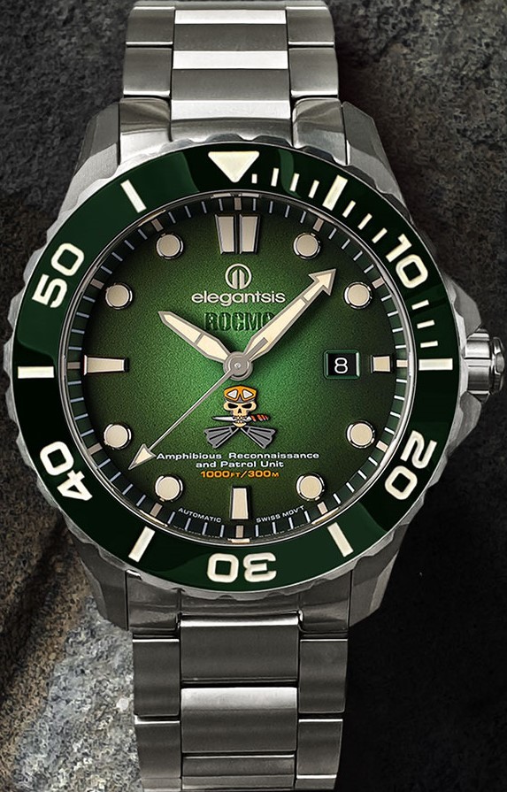 萬年鐘錶 - elegantsis 愛樂時  鈦金屬海軍陸戰隊特種限量男錶  兩棲偵搜   ELJX65AS-ROCMC-ARP   錶徑44MM