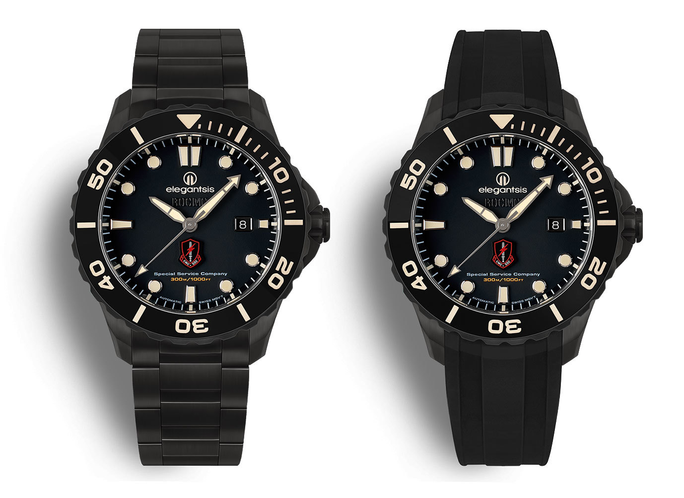 萬年鐘錶 - elegantsis 愛樂時  鈦金屬海軍陸戰隊特種限量男錶  海軍陸戰隊特勤隊  ELJX65AS-ROCMC SSC 錶徑44MM