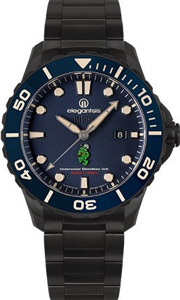 萬年鐘錶 - elegantsis 愛樂時  鈦金屬海軍水中爆破  限量    ELJX65AS-ROCN   錶徑44MM