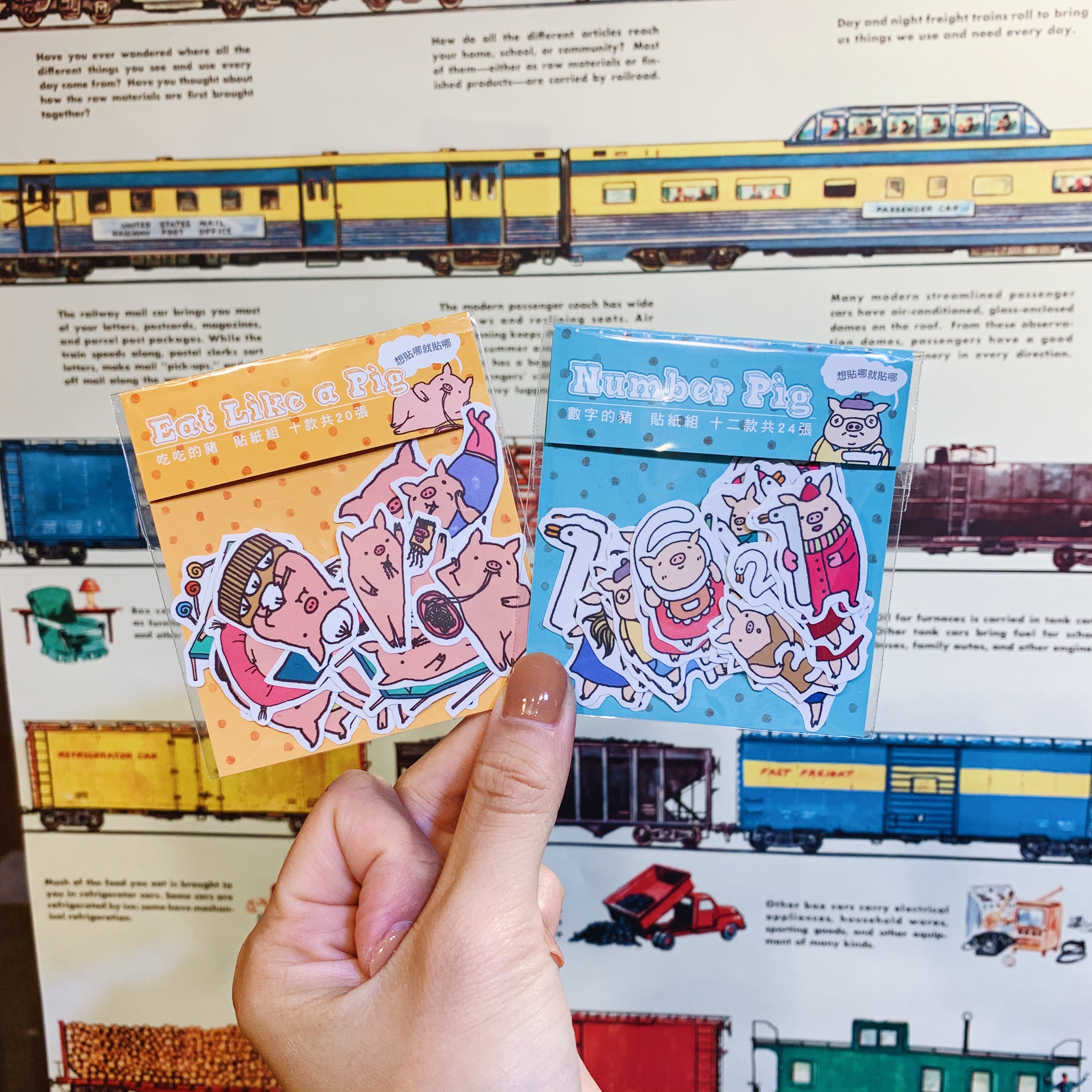 針線球 豬豬貼紙（2款）