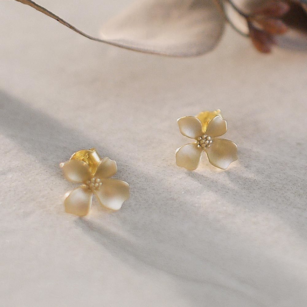 記憶裡的梔子花純銀耳環/SE542