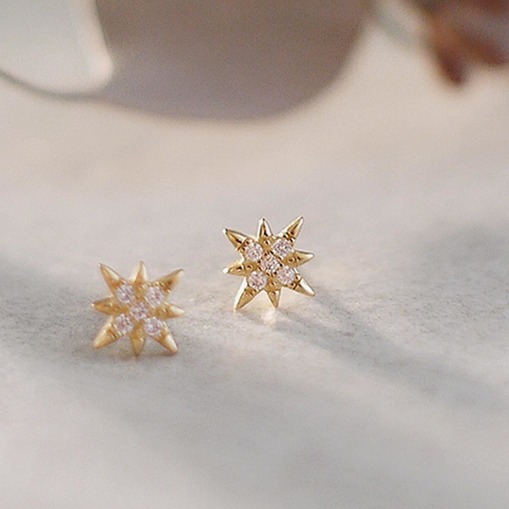 古堡的夜空純銀耳環/SE543