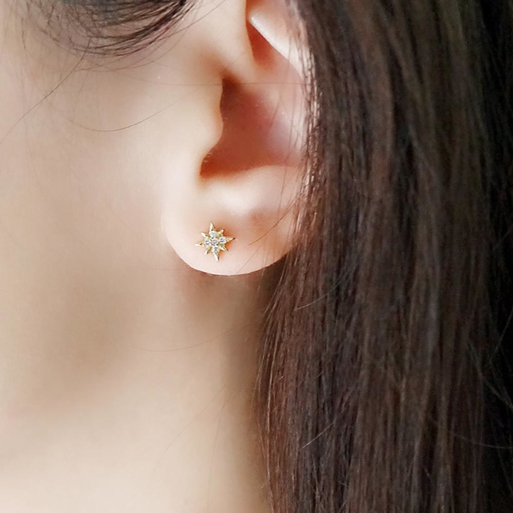 古堡的夜空純銀耳環/SE543