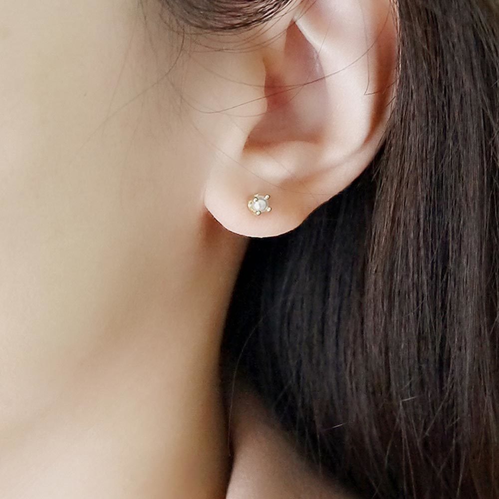 公主成年禮珍珠純銀耳環/SE544