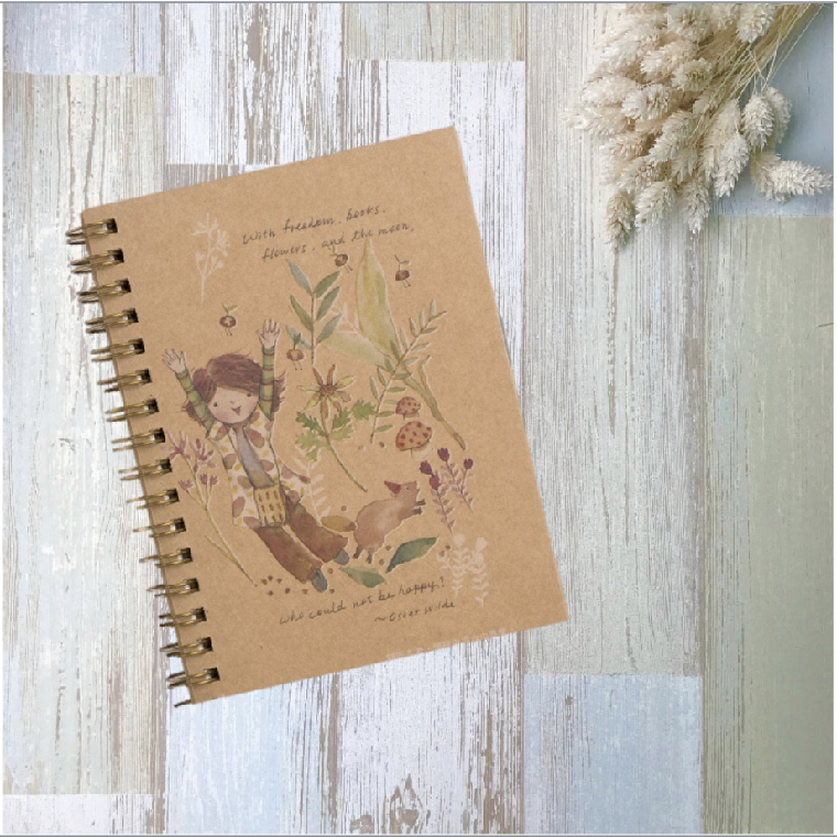 小喬文具系列｜A6 線圈筆記簿 notebook (浣熊)