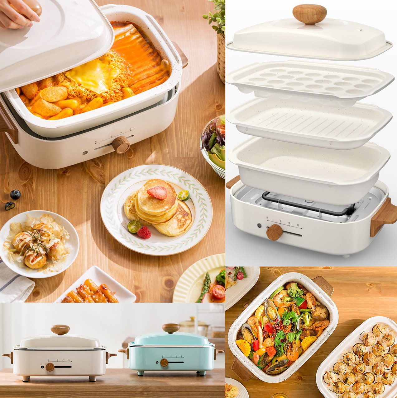 日本品牌 OLAYKS 多功能料理煎烤電熱鍋